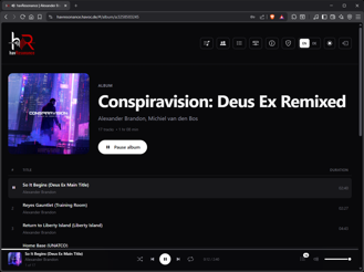 Open an album and control playback