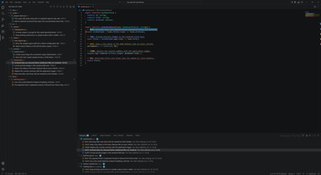Editor highlights with matching Problems entries